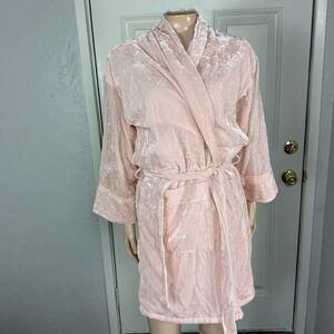 Pottery Barn Teen Hello Kitty Robe Velvet Embroidered One Size Cotton Nylon LL9